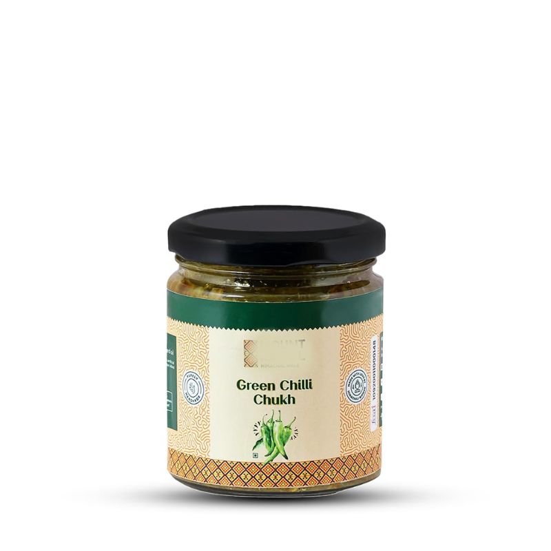 4-3.jpg Mount Karol Green Chilli Chukh/Handcrafted with Fresh Green Chillies & Aromatic Spices/Authentic Himachali Spicy Condiment (200 Gram) - Image 1