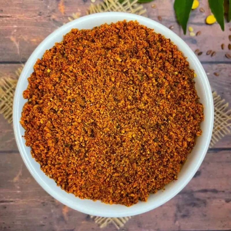 5-4.jpg Flax seeds karam Podi / Flax seeds Spice Powder - 200gm - Image 1